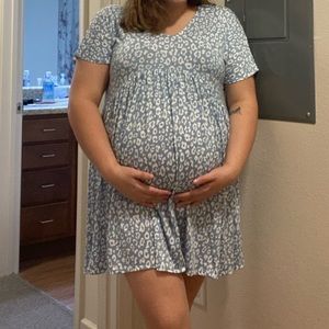 Leopard print maternity dress